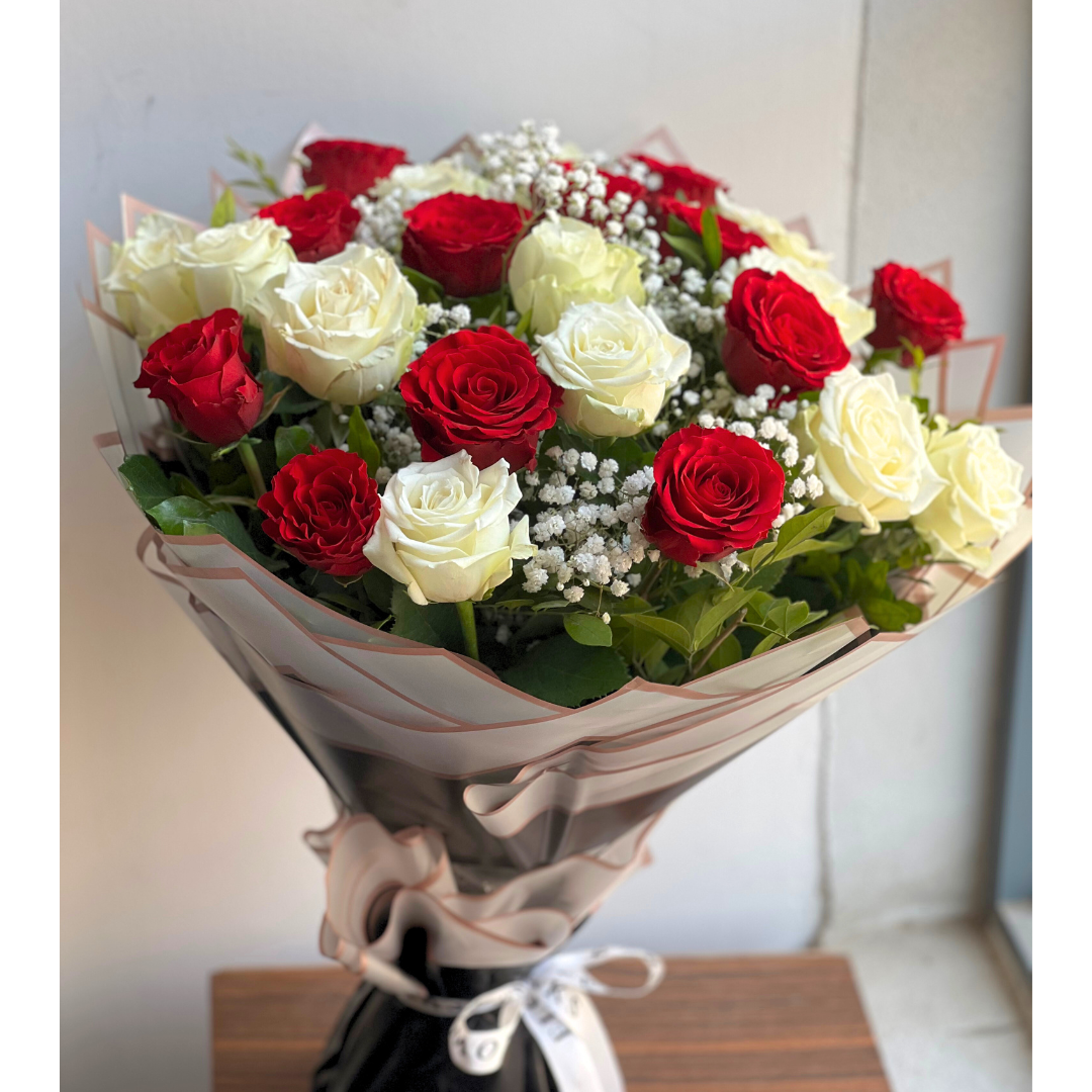 Red and White (24 stems)