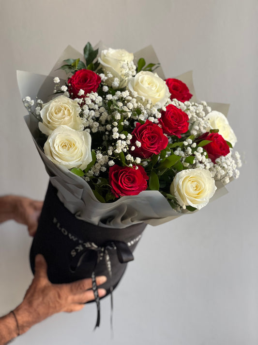 Red and White (24 stems)