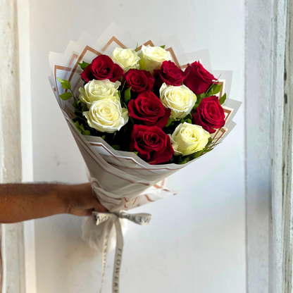 Red and White (12 stems)