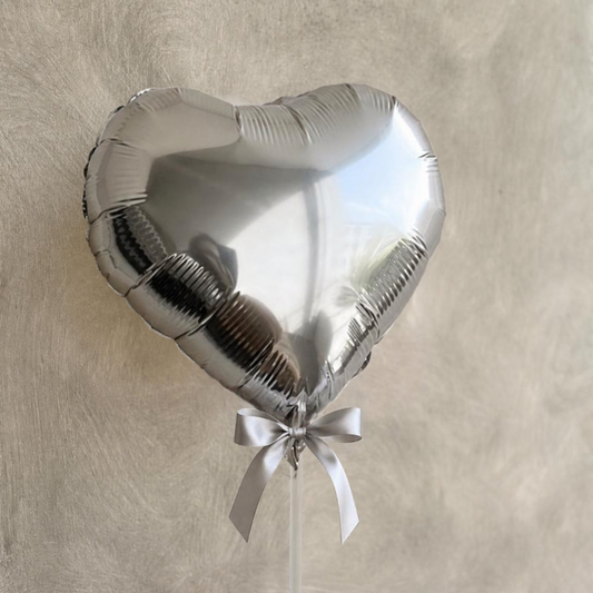 Heart Shaped Foil Balloon (Silver)